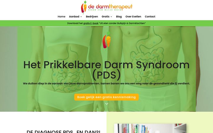 Skärmbild av dedarmtherapeut.nl