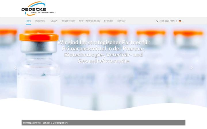 Screenshot of dedecke-gmbh.de