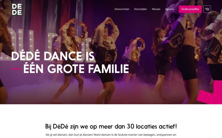 Skärmbild av dededance.nl