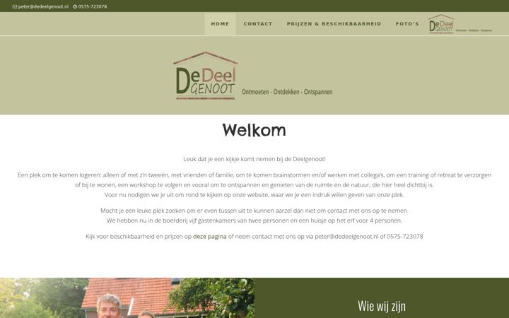 Screenshot stránky dedeelgenoot.nl