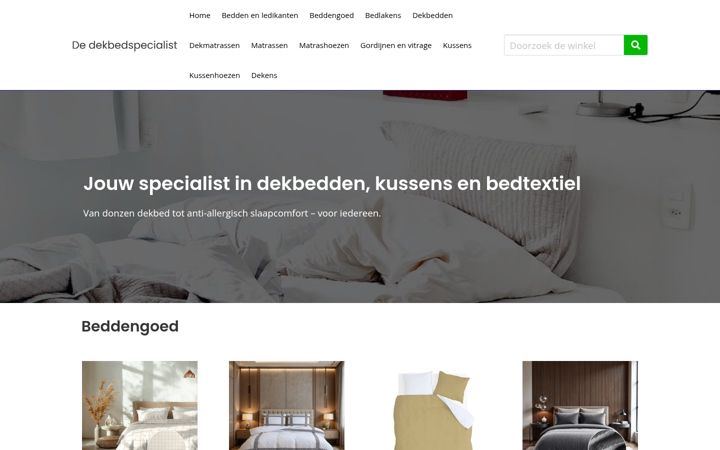 Skärmbild av dedekbedspecialist.nl