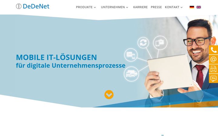 Screenshot of dedenet.de