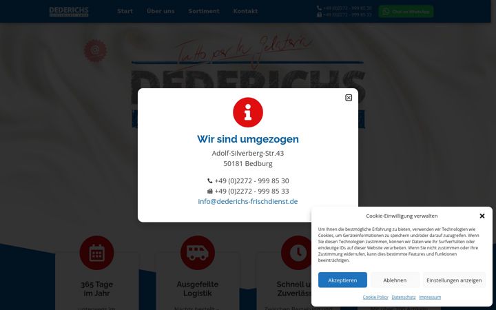 Screenshot of dederichs-frischdienst.de
