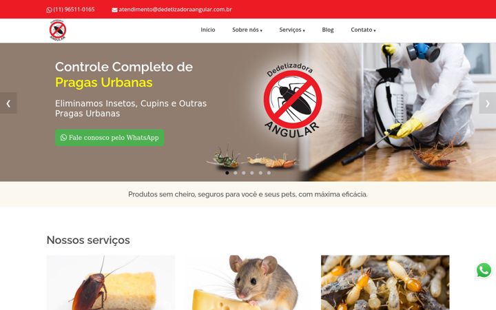 Képernyőkép: dedetizadoraangular.com.br