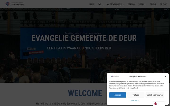 Skärmbild av dedeurbijlmer.nl