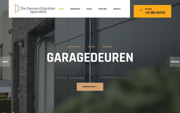 Skärmbild av dedeurenspecialist.nl