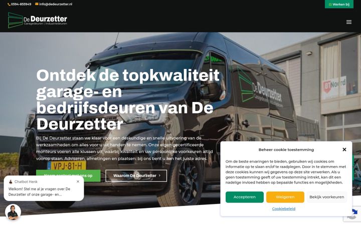Skärmbild av dedeurzetter.nl