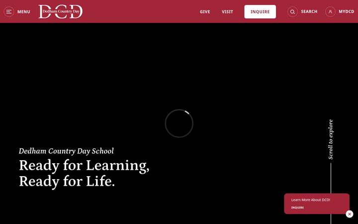 Screenshot of dedhamcountryday.org
