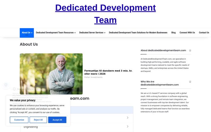 Screenshot of dedicateddevelopmentteam.com