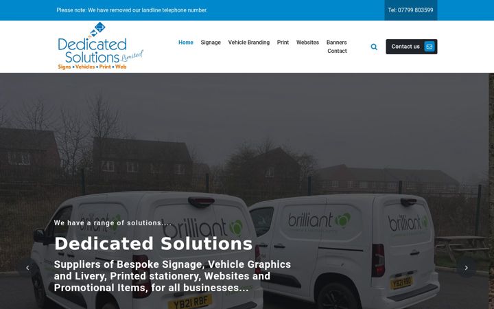 Screenshot of dedicatedsolutions.uk.com
