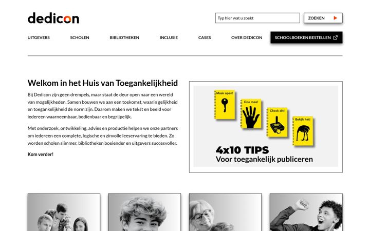 Skärmbild av dedicon.nl