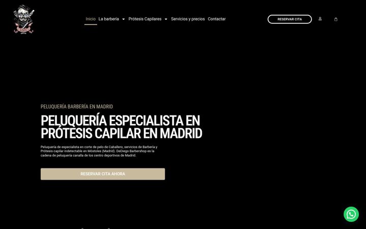 Screenshot of dediegobarbershop.com