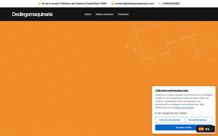 Screenshot of dediegomaquinaria.com