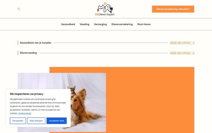 Skärmbild av dedierenexpert.nl