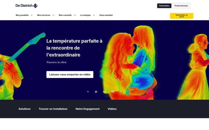 Ekraanipilt saidist dedietrich-thermique.fr