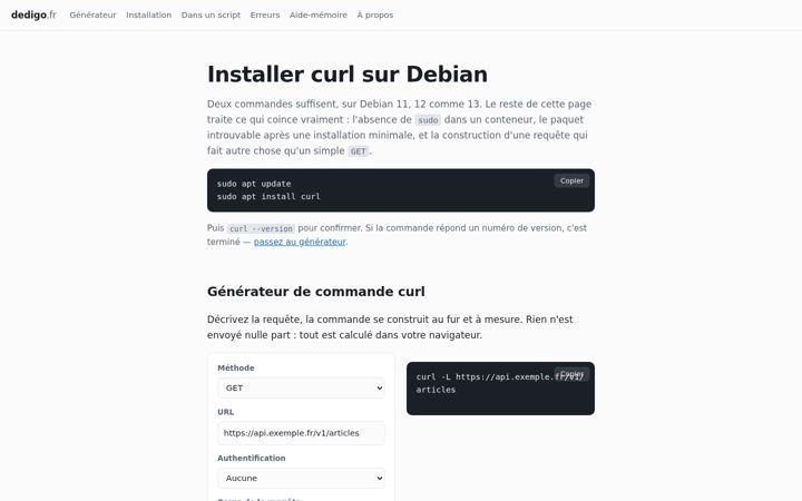 Ekraanipilt saidist dedigo.fr