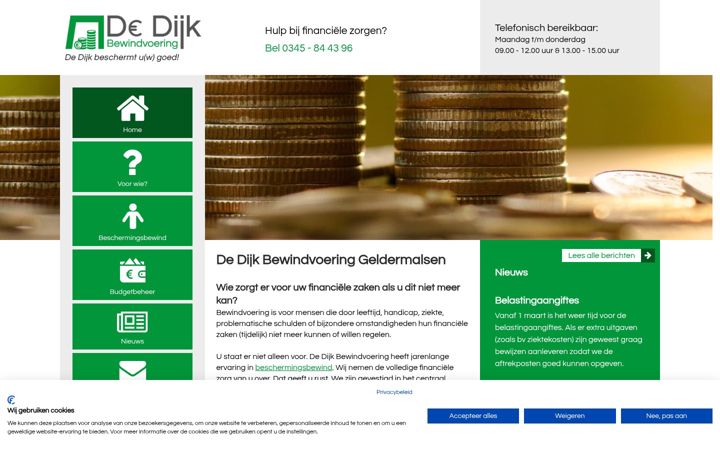 Skärmbild av dedijkbewindvoering.nl