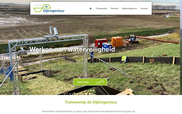 Skärmbild av dedijkingenieur.nl