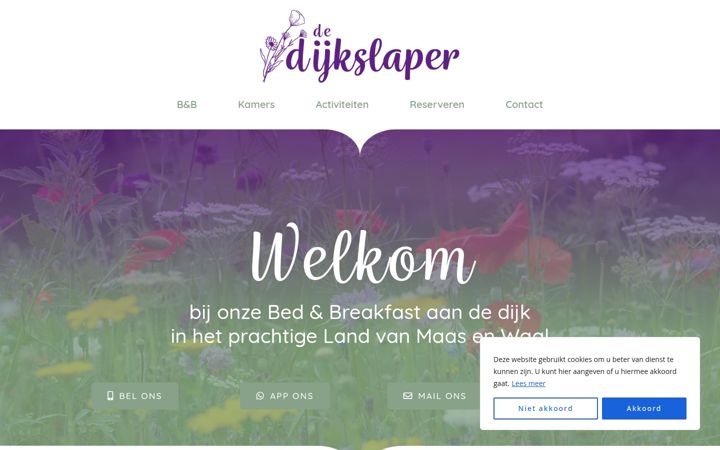 Skärmbild av dedijkslaper.nl