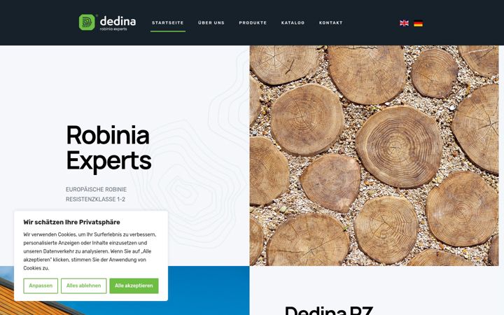 Screenshot of dedina-holz.de