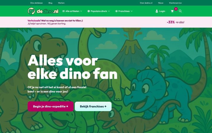 Skärmbild av dedino.nl