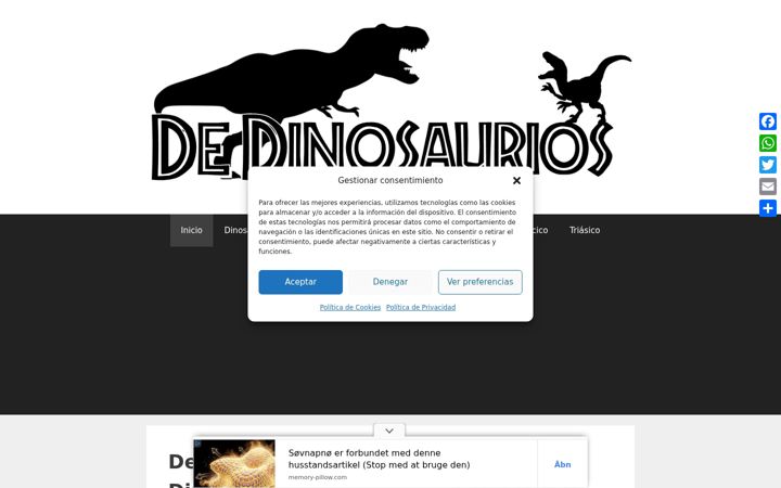 Zrzut ekranu dedinosaurios.net