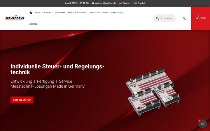 Screenshot of deditec.de