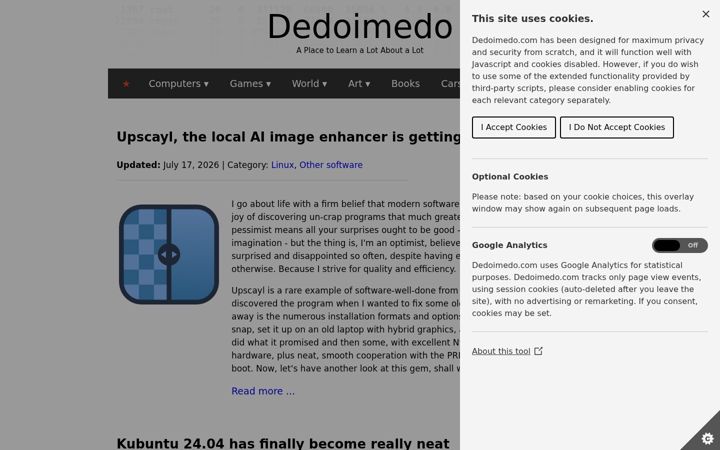 Screenshot of dedoimedo.com