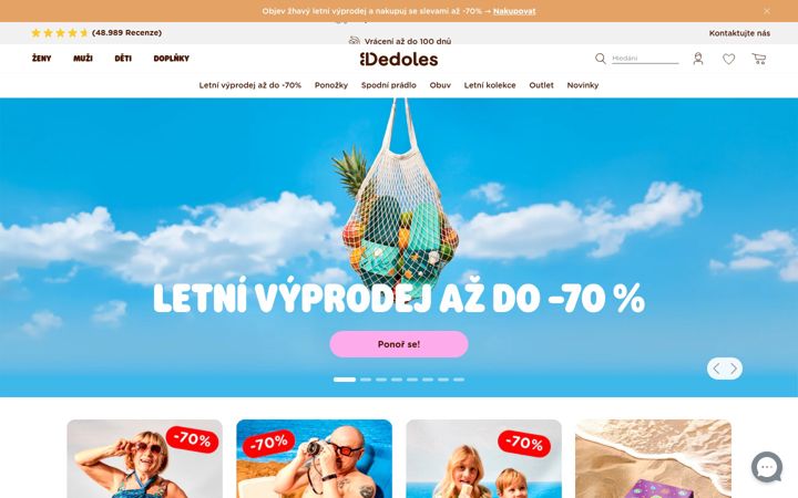 Skärmbild av dedoles.cz