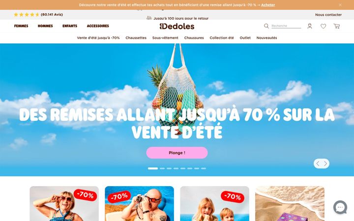 Screenshot of dedoles.fr