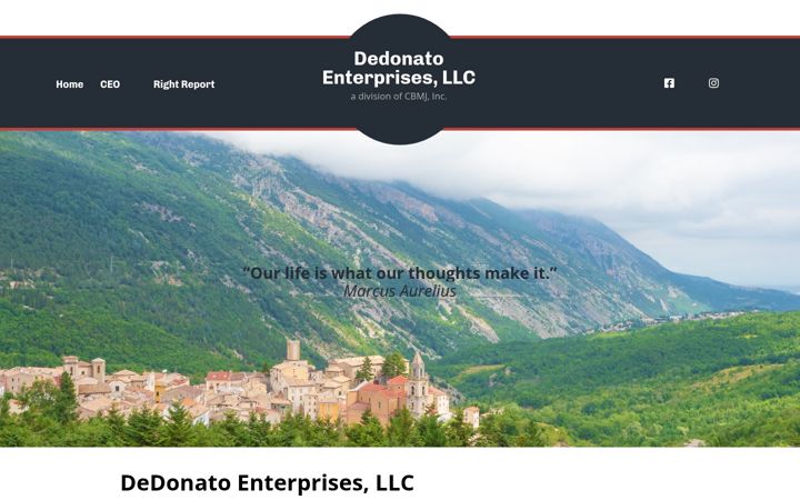 Screenshot of dedonatoenterprises.com