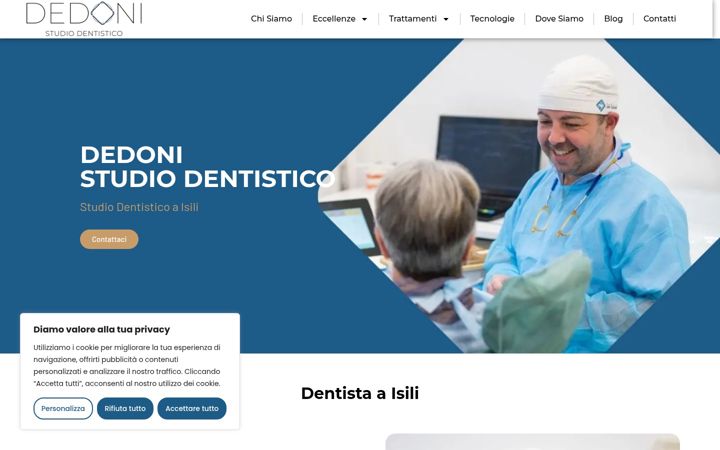 Screenshot of dedonistudiodentistico.it