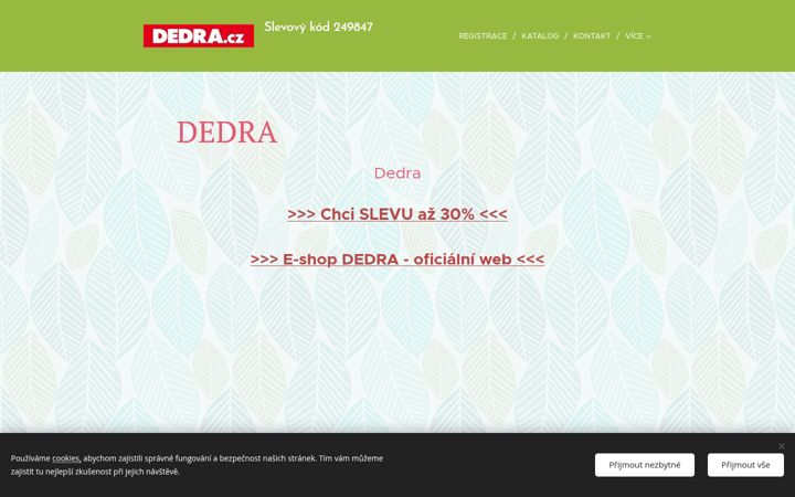 Skärmbild av dedra-katalogy.cz