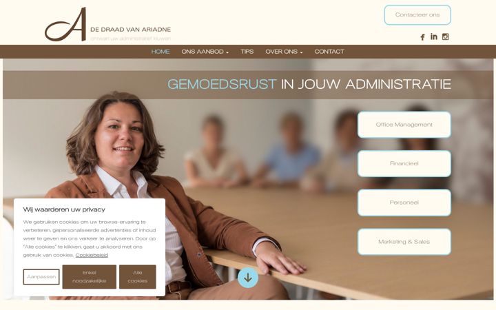 Screenshot of dedraadvana.be