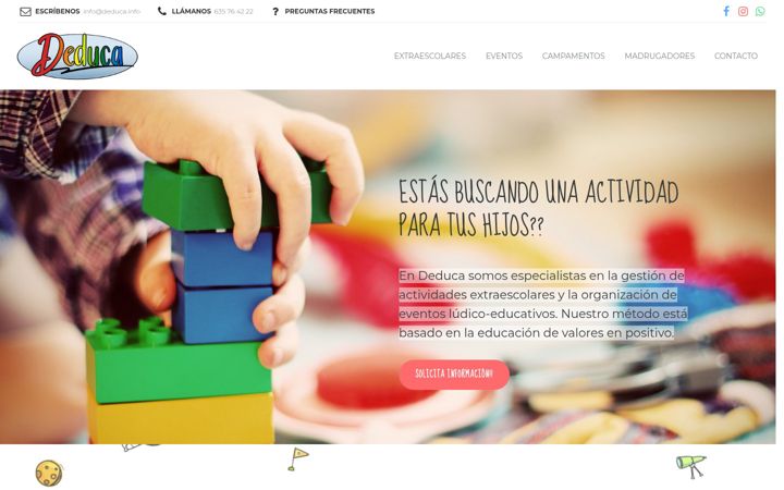 Captura de pantalla de deduca.info