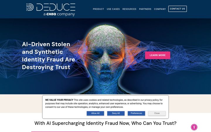 Képernyőkép: deduce.com