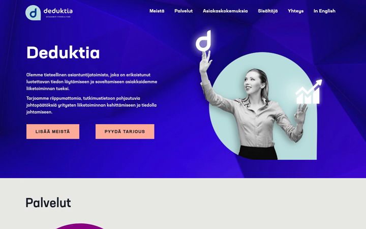 Screenshot of deduktia.fi