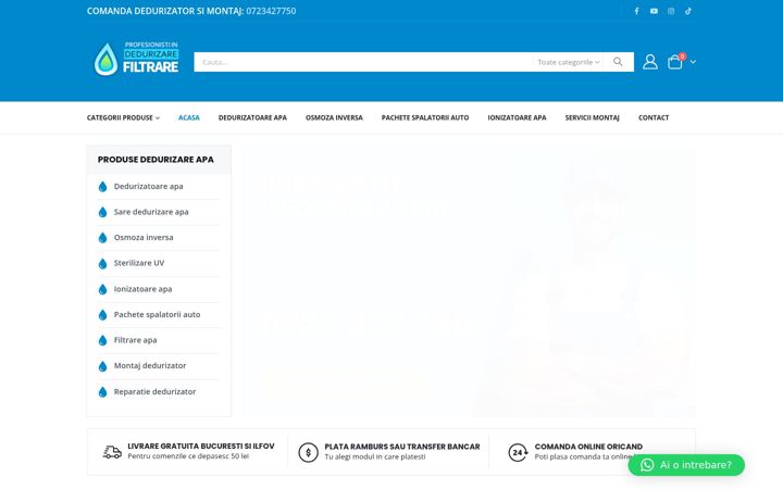 Ekrānuzņēmums no dedurizarefiltrare.ro