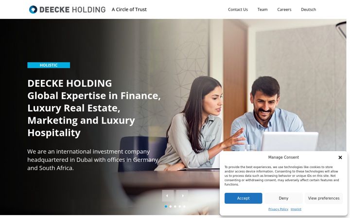 Screenshot of deecke-holding.com