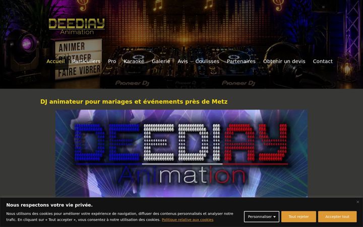 Screenshot of deediay-animation.fr