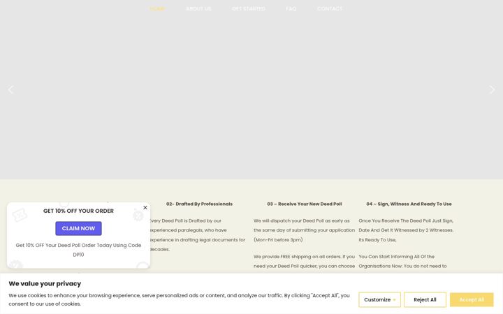 Screenshot of deedspolls.com