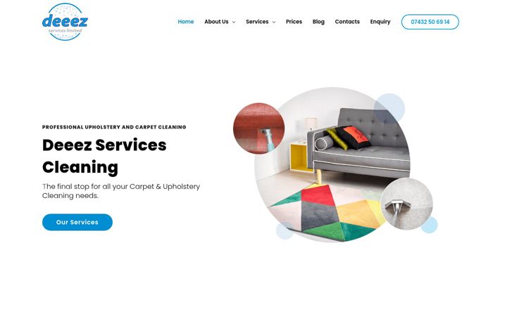 Snímek obrazovky deeezservices.co.uk