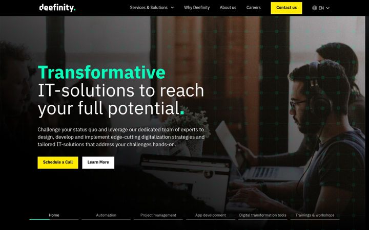 Screenshot of deefinity.com