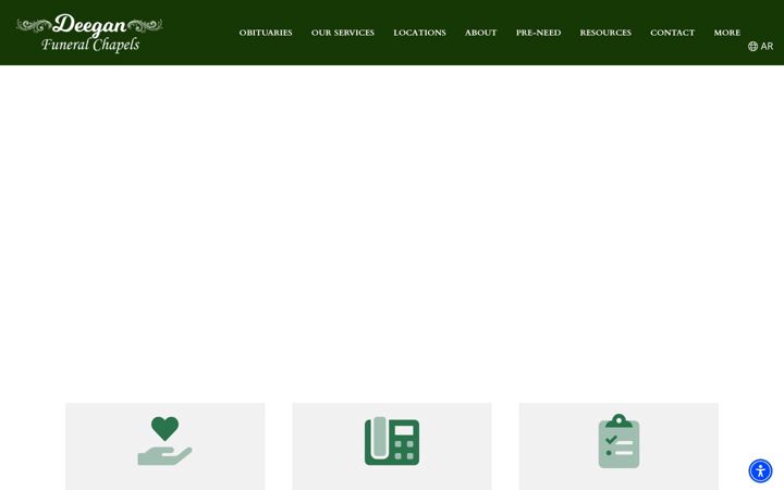 Screenshot of deeganfuneralchapels.com