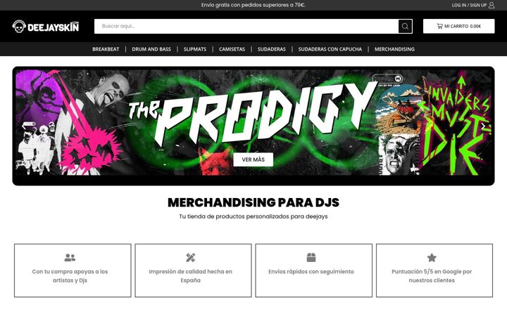 Screenshot of deejayskin.com