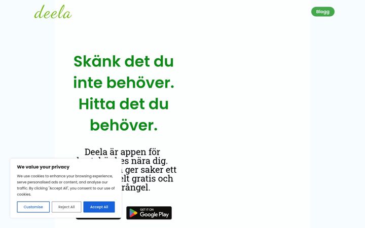 Screenshot di deela.se