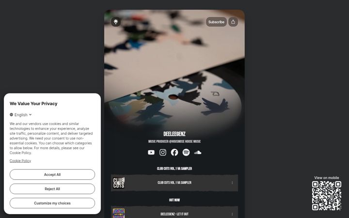 Screenshot of deeleegenz.com