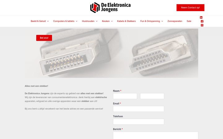 Screenshot of deelektronicajongens.com