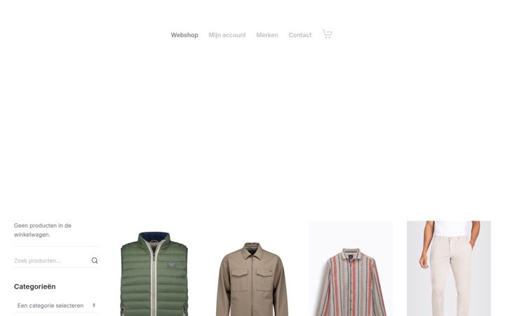 Screenshot stránky deelenmenswear.nl