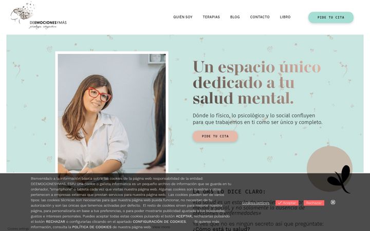 Screenshot of deemocionesymas.com